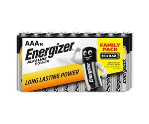 [289268] ENERGIZER Paquet de 16 Piles Alcaline Power AAA LR03 Family pack