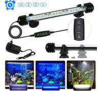 28cm 30LEDs Lampe d'éclairage d'aquarium LED, IP68 étanche Poisson Réservoir Lampe à poser, Dimmable 3 modes d'éclairage avec minuterie