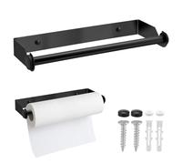 28CM Porte Sopalin en Acier Inoxydable, Porte Essuie-Tout Mural, Support Sopalin Support Essuie-Tout, Dérouleur Essuie-Tout Distributeur Sopalin - Noir