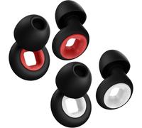 28db Sleeping Ear Plugs-Motorcycle Ear Plugs,2 Pairs Reusable Soft Silicone For Sleeping,Motorcycle,Sleep And Concerts-Noise Cancelling With 8 Tips,Black/Red & Black/White