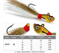 (28g, Golden) Bait: small lead fish long-range submerged small iron plate VIB with feather hook, hair tied to the sky hook, metal