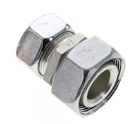 28L & 35L Acier zingue Raccord de coupe droit avec emerillon 160 bar Joint torique NBR Cône d'etancheite ISO 8434-1