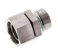 28L & M33x2 Acier inoxydable Droit Emerillon avec Filets Mâles 160 bar Joint torique FKM Cône Reglable ISO 8434-1
