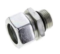 28L & UN 1-1/16''-12 Raccord droit de coupe en acier zingue à filetage mâle 160 bar ISO 8434-1