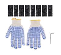 28mm T Shape Pipe Clamp, 8 Sets, Noir, Métal Robuste - Installation Facile Sans Perçage, Pour Clôture Maillée et Main Courante