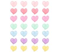 28pcs Aimants de Réfrigérateur en Forme de Cœur, 1,8x1,8cm Multicolores Cœur Aimant Frigo Décoratif pour la Maison Le Bureau la Salle Classe Le Tableau Blanc