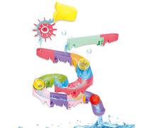 28PCS Jouets de Bain en Silicone Souple, Ensemble de Toboggan à Eau DIY pour Baignoire avec Ventouses Fortes, Jouets Baignoire Créatifs pour Tout-Petits pour Enfants 3 à 8 Ans ;1 ;1