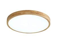 28W Plafonnier en Bois Massif 5CM Ultra-fin Lampe Encastrable de Plafond Eclairage Intérieur 2520LM LED Plat Rond Moderne Minimaliste en Chêne Plafonnier pour Salon Chambre Restaurant Allée, Φ40cm