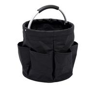 28x28x28cm Sac De Rangement Pliable, Sac Fourre-Tout À Outil, Sac Fourre-tout De Jardinage, Panier Cylindrique Avec 6 Poches Latérales, Seau De Rangement Portable Pour Les Produits Nettoyage Voyage