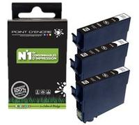 29 / 29XL - Fraise - Cartouche d'encre 3 X NOIR pour Epson Grande capacité de Marque Francaise POINT D'ENCRE NOIR G