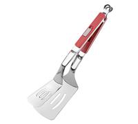 29,5cm Pince à Spatule à Manche Allongé Anti-Brûlure, Pince à Gril Multifonctionnelle Pelle Alimentaire Double Face Acier Inoxydable 2 en 1 Retournement Pince Cuisson pour Barbecue Steaks