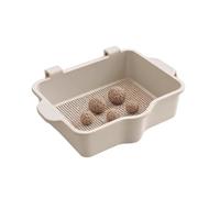 29.6x23.7cm Cat Litter Box Sifter Screen, Dual Hole Filter Tray Insert | Dual Size Filter Holes for Quick Separation, Durable Reinforced PP Frame Structure, Easy Washable Non Stick