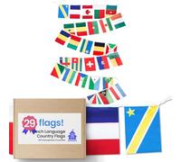 29 Pays Francophones - 29 Pays Francophones - 29 Drapeaux - Polyester - 20,3 x 30,5 cm