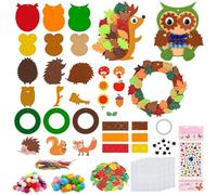 29 Pcs Activité Manuelle Animaux Pour Enfants, Kit Bricolage Decoration Automne, Automne Creative DIY Bricolage, Avec Gommettes Autocollantes Pour Loisir Créatif Fête Jeux Groupe Automne