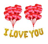 29 Pièces Ballons en Aluminium de Cœur je T'aime