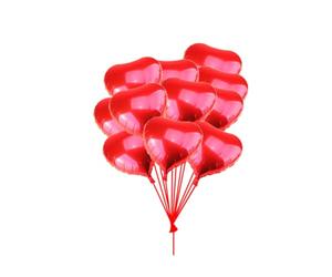 29 Pièces Lot de Ballons Cœur en Aluminium je T'aime