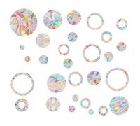 29 Pièces Suncatcher Sticker，Anti Collision Arc-en-Ciel Fenêtre,Suncatcher Sticker Fenetre, Diamètres Variés, Décoration Lumineuse pour Maison, Bureau, École