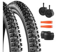 29 x 2,3" VTT Allround Pneu de vélo 30TPI Pneus pliants Couverture 2 x pneus + 2 x chambres à air + 2 x démonte-pneus (noir, 29 x 2,3 pouces)