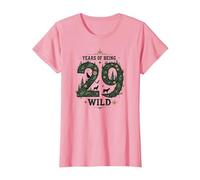 29 Years of Being Wild - Cadeau d'anniversaire pour Amoureux de la Nature T-Shirt, Femme, Rose, M
