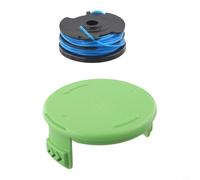 2900719 Bobine de câble de coupe d'herbe bleue de rechange pour tondeuse à gazon Greenworks modèles 2101602 2101602a - Comprend 3 bobines et 1 housse de bobine de fil de 4,8 m