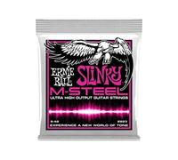 Ernie Ball Jeu de cordes pour guitare électrique M‑Steel Super Slinky 2923 Calibre 9-42 (009)