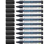 293 Marqueur Pour Tableau/Chevalet Rechargeable Pointe 1+4 Mm Noir Lot De 10 (Import Allemagne)[Z4319]