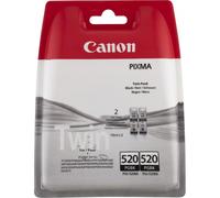 CANON Pack de 2 cartouche dencre - PGI-520BK - Noir - capacite standard blister avec alarme