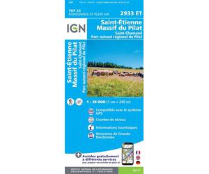 2933et massif du pilat - st etienne st chamond pnr du pilat - Collectif - Ign Institut Geographique National - broché - Atlas / carte