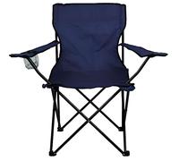 2971 Chaise pliante camping et jardin MIAMI avec pose-verre et canettes (Bleu)