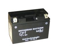 intAct - BATTERIE MOTOCYCLE GEL | Batterie offrant +30% de puissance de démarrage Pour moto, quad, etc. | GEL12-9B-4, CT9B-4, GT9B-4, batterie 12V, 8 AH (c20), 170 A (EN) | Dim : 150x65x102mm