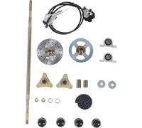 29in GO Kart Arrière Live -Axe -Ensemble des disques de frein de chaîne de pignon -Porte-frein -Roue -Hubs remplacement pour 50 ccm 70 ccm 90cca ATV Quads