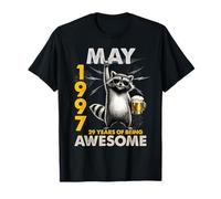 29th Birthday Raccoon Beer May 1997 Vintage 29 Years Old T-Shirt