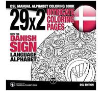 29x2 Intricate Coloring Pages With The Danish Sign Language Alphabet