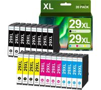 29XL Compatible Ink Cartridges for Epson 29 29 XL for XP-255 XP-445 XP-235 XP-345 XP-335 XP-342 XP-435 XP-452 XP-245 XP-355 XP-352 XP-257 (8 Black, 4 Cyan, 4 Magenta, 4 Yellow)