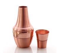 2activelife Carafes de chevet en cuivre pur avec gobelet pour les bienfaits de l'Ayurveda - Capacité - 1,4 l