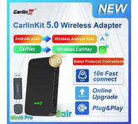 2air Mini5 Pro CarlinKit 5.0 sans fil CarPlay sans fil Android Auto Box 2.4G & 5.8Ghz WiFi BT Connect Plug & Play mise à niveau en ligne pour les voitures filaires Android auto Carplay CarlinKit 4.0 C