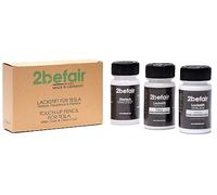 2befair Kit stylo de retouche pour voiture composé d'une couche de base et d'un vernis transparent de 60 ml chacun, fabriqué en Allemagne, compatible avec le code couleur Tesla (White Multi Coat 3