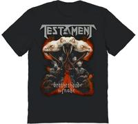 2Bhip Testament Brotherhood of The Snake Mens Short Sleeve T Shirt Thrash Metal Music Graphic Tees Manches Courtes(Medium)