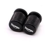 2Bird Bouchon De Valve De Pneu De Roue De Moto, Couverture De Port d'air De Tige en Aluminium CNC for Triumph Tiger 900/850 Street/Speed Triple Daytona 675 (Color : Black)