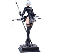 2Byorha Figure 2B Statue Anime Girl Figurine Game Lady 2Bautomata Figurine d'action No.2 Type B Figurine de sculpture Modèle de collection Décoration de bureau Cadeaux 28 cm