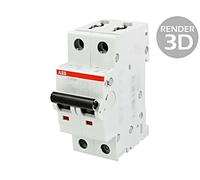 2CDS272001R0634 Interrupteur de surintensité 400VAC lNen: 63A Pôle: 2 pour ra...