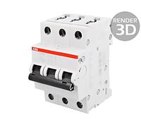 2CDS273001R0205 Interrupteur de surintensité 400VAC Nom: 20A Pôle: 3 pour rai...