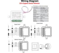 2CH Zigbee Mini Smart Switch Relay Module Support 2 Way Control Switch for Smart Home Automation, Works with Alexa Home