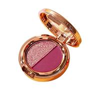 2Colors Eyeshadow Palette, Waterproof Longlasting Eye Makeup, Matte Glitters Eye Shadow Long Lasting Eye Cosmetics (Pink)