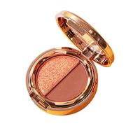 2Colors Eyeshadow Palette, Waterproof Longlasting Eye Makeup, Matte Glitters Eye Shadow Long Lasting Eye Cosmetics (Orange)