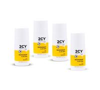 2CY Natural Lot de 4 déodorants à l'aloe vera frais 24 heures, 50 ml, protection longue durée avec soin pour votre peau. Avec extraits de pelure de romarin, lavande et citron biologiques