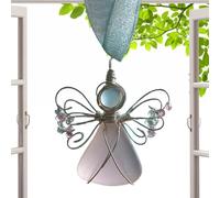 2D Acrylic Charm Decor - Sea Glass Ornament | Christmas Tree Ornament for Home Holiday Indoor Wall Window Car Rearview Mirror, Beach Aesthetic Memorial, Teal Blue C