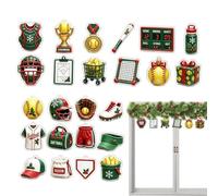 2D Acrylic Softball Decoration Christmas Countdown Calendar | 24 Days Christmas Ornament Calendar For , Tree, Wall, Mantel, Home Sports Lover, Door