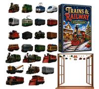 2D Acrylic Vehicle Countdown Calendar, Collectible Train Ornaments