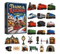 2D Acrylic Vehicle Countdown Calendar, Collectible Train Ornaments